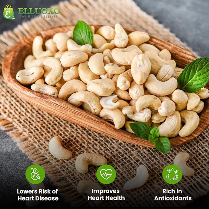 ELLUOXO Organic Whole Cashew nuts (3)